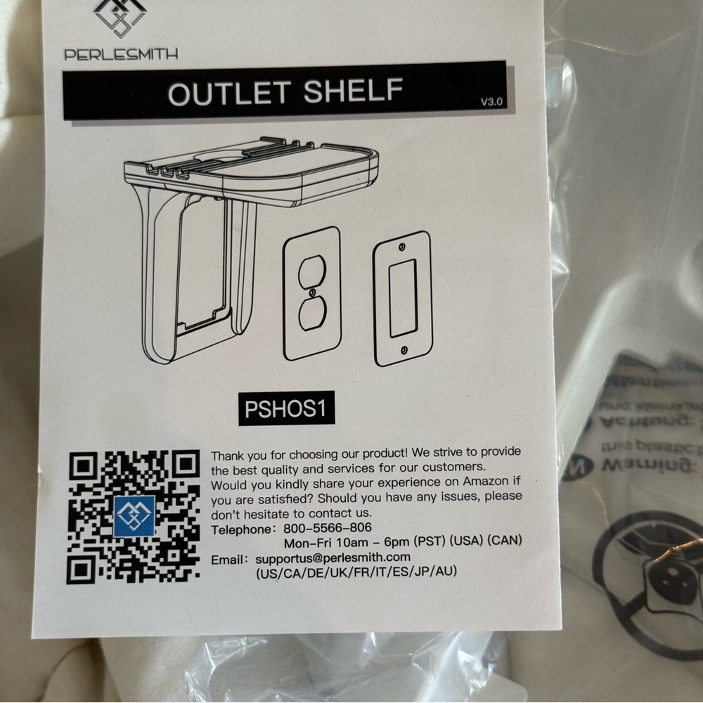 Perlesmith Outlet Shelf-White